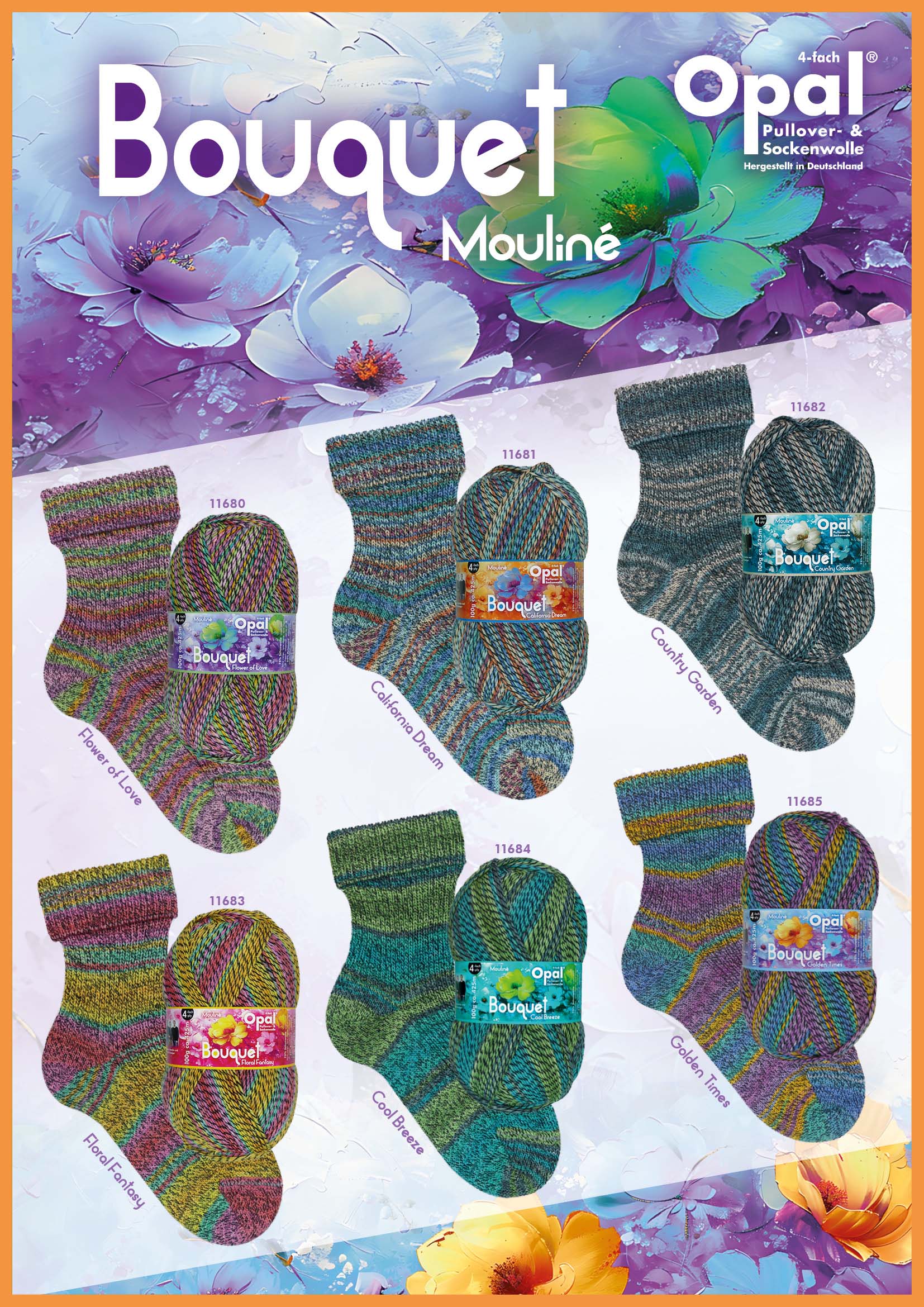 Opal 4-fach Bouquet Mouline