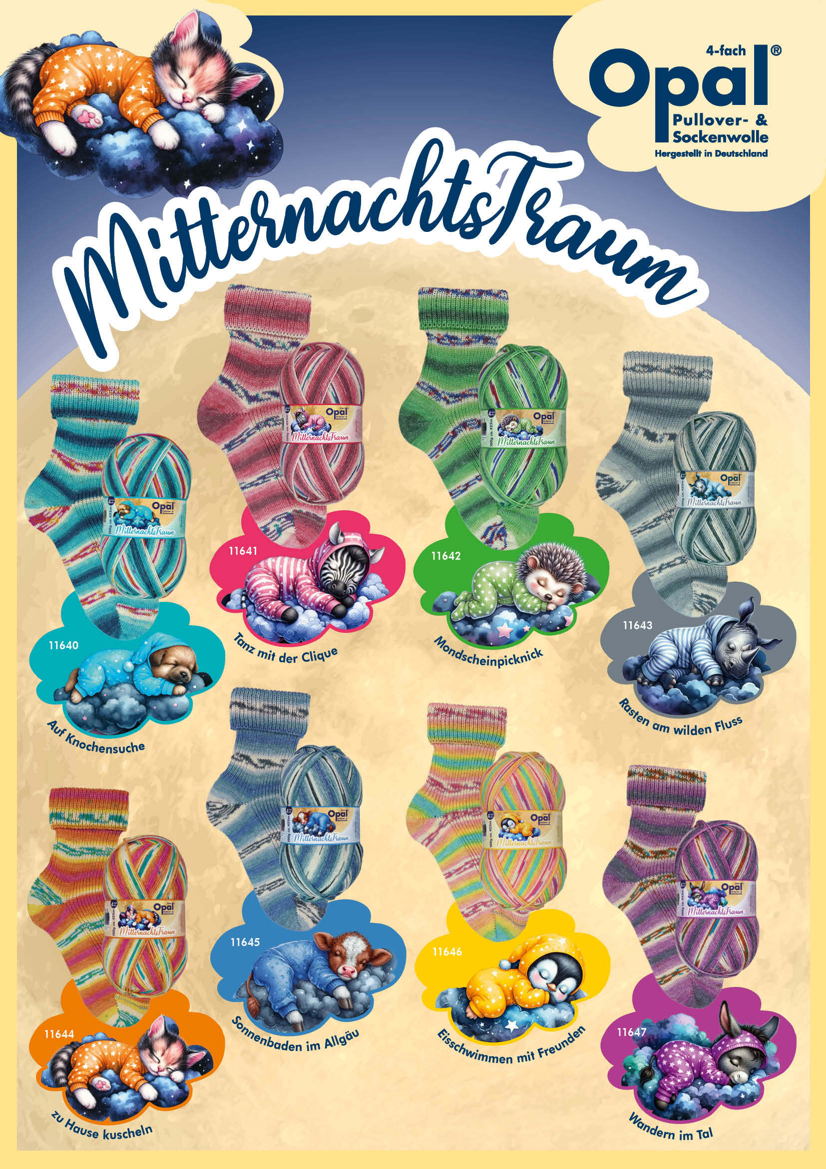 Opal 4-fach Mitternachtstraum