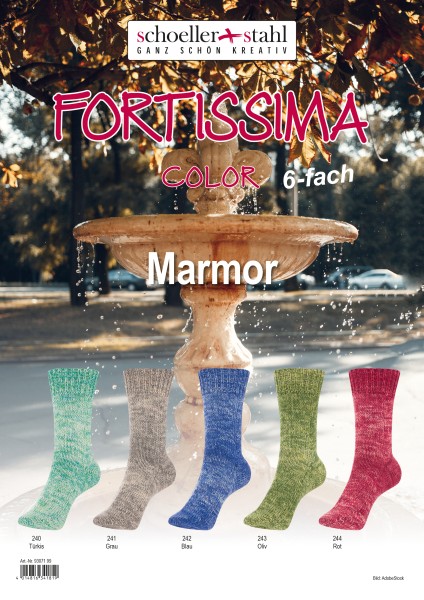 Fortissima-Color-6-fach-Marmor-Poster 244 Rot
