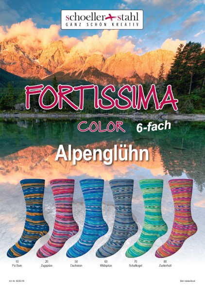 Fortissima-Color-6fach-Alpengluehn-Poster 80 Zuckerhütl
